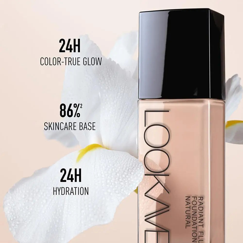 Tidesmit long lasting full coverage matte liquid foundation texture close-up for natural base makeup finish