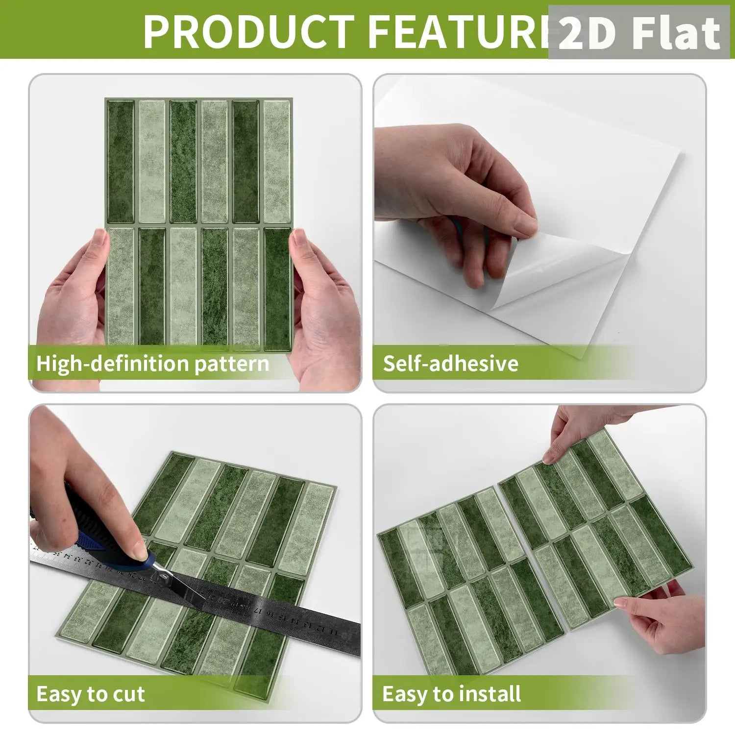 Self-adhesive tile decals, peel-and-stick tile stickers, splash-proof wall decor for kitchens and bathrooms, bedroom decor