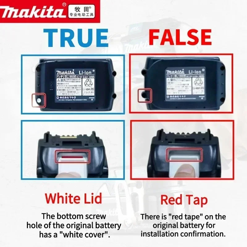 Genuine Makita 18V 6.0Ah battery with charger set for Makita 18V power tool DDF487 DTW700 GBA404 DUC150Z DHR183Z