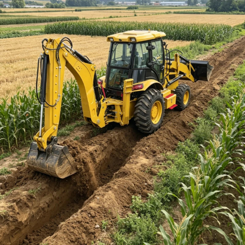 Customized China Factory 4X4 Mini Excavator Towable Backhoes Price Tractor Backhoe Excavator Loader