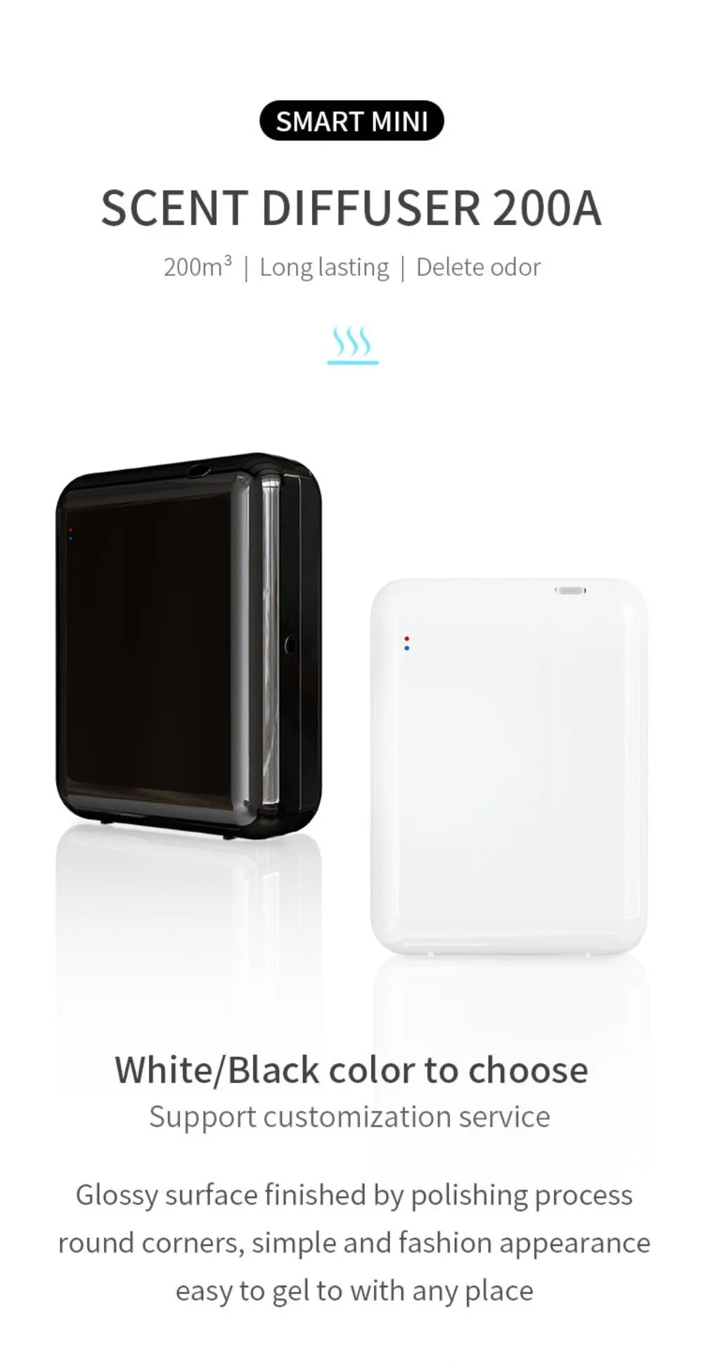 Wall Mounted Aroma Diffuser   Air Freshener Waterless Fragrance Diffuser Bluetooth Control Battery Scent Diffuser for Home