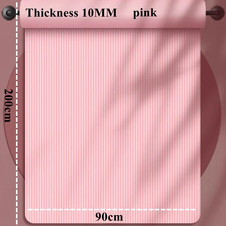 200/185×80/90cmYoga Mat Travel Fitness Exercise 10mm Thicknesses for Yoga Pilates Floor Workouts Thicken Widen Moisture-proof