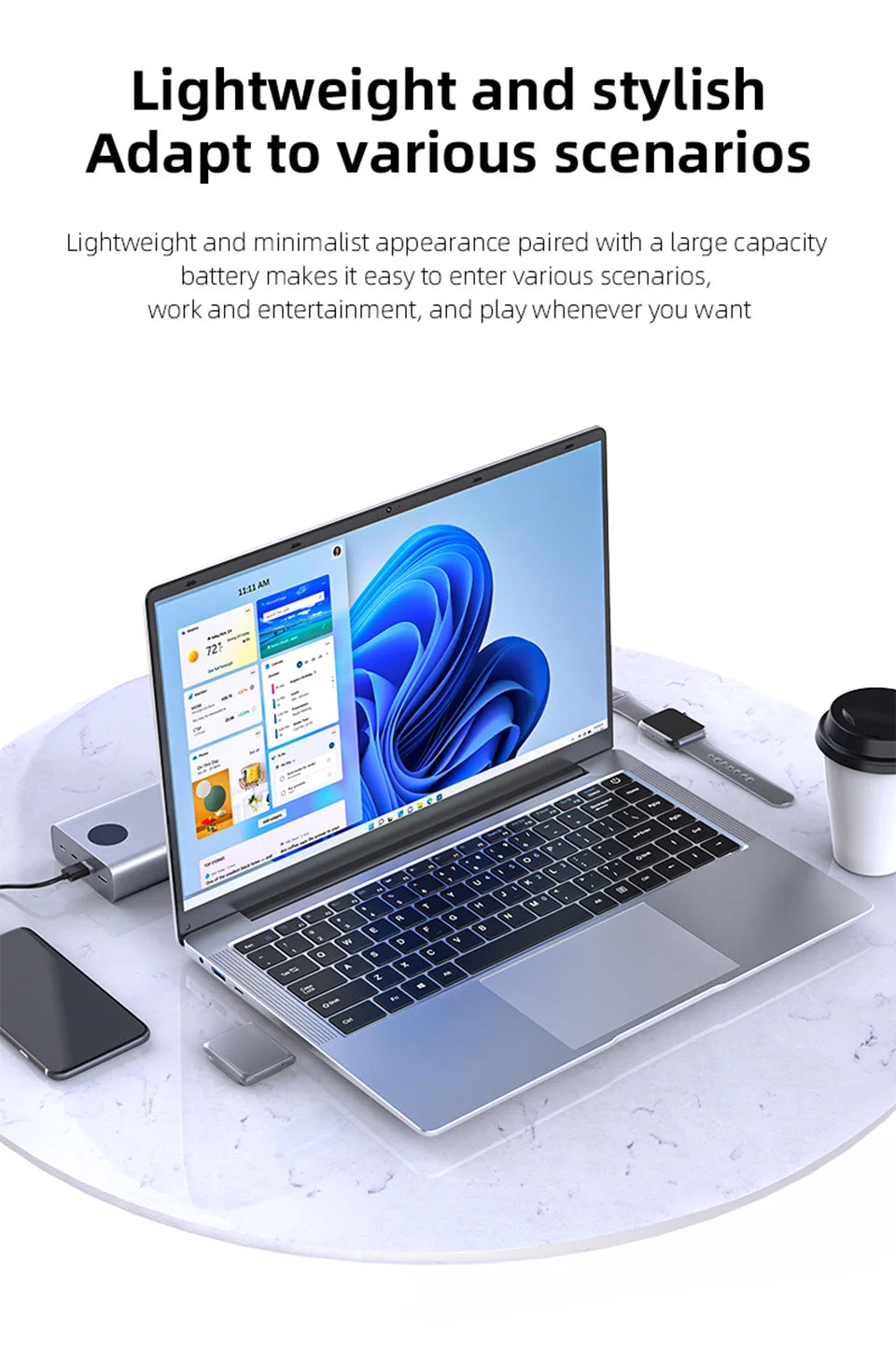 Portable Laptop Computer Windows 11 Intel i7-9850H Intel A3950 Notebook PC Gamer 12GB RAM 512GB 1TB SSD Office Study Computer PC