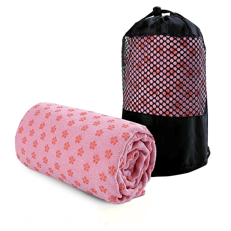 Non Slip Hot Yoga Towel Pilates Mat Yoga Blanket Sweat Absorbent Portable Fitness Meditation Mat Sports Workout Travel Blanket