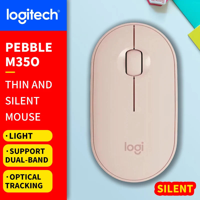 Logitech (M) Series Wireless Wired Office Mouse for Laptops, Quiet and Portable for Business and Home Use M650 M350 M350P M185