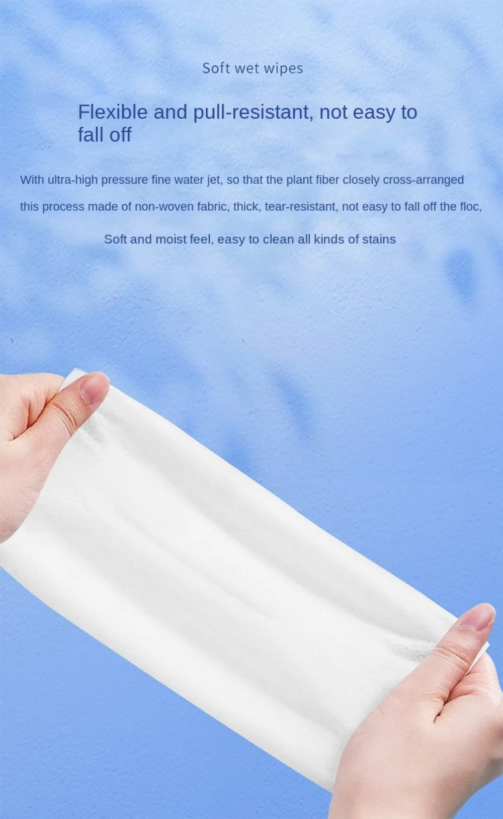 80pcs/bag New Multipurpose Baby Wet Wipes Large Size Gentle Cleaning Cleaning Wipes Soft Texture Wet Wipes Paper Baby Care