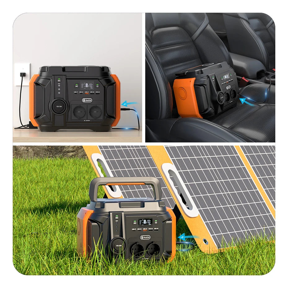 Portable Power Station 600W 540Wh Solar Generator for Outdoor Camping Tidesmit