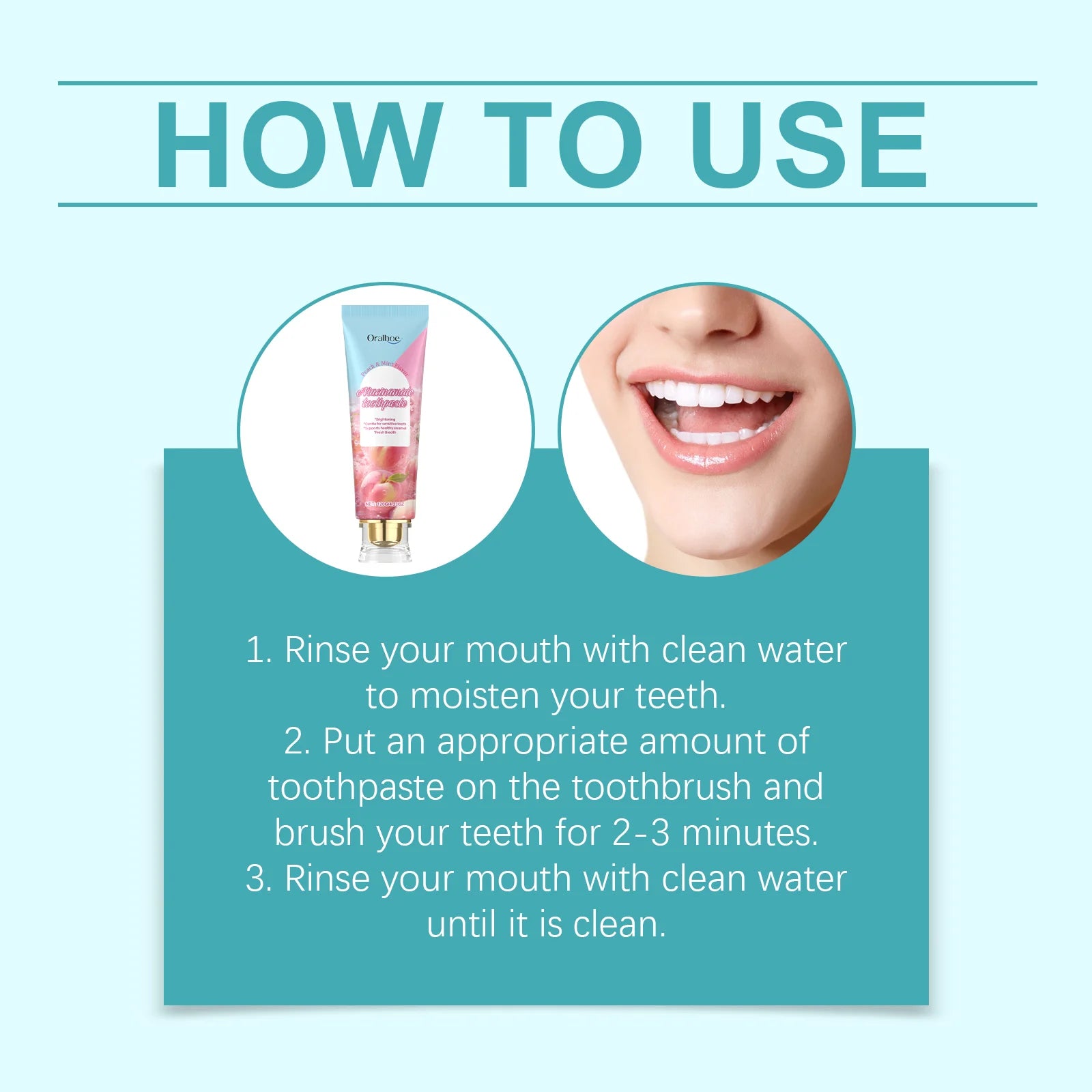 Tidesmit Niacinamide whitening toothpaste for deep cleaning, stain removal, and fresh breath oral care