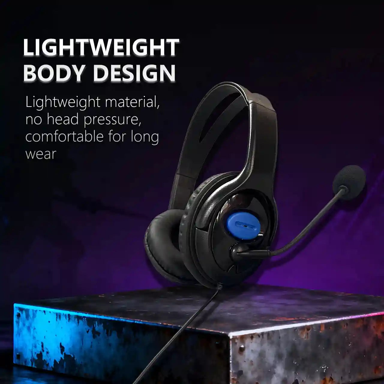 Wired Over-Ear Gaming Headphones with Mic - Comfortable PC Headset black Tidesmit