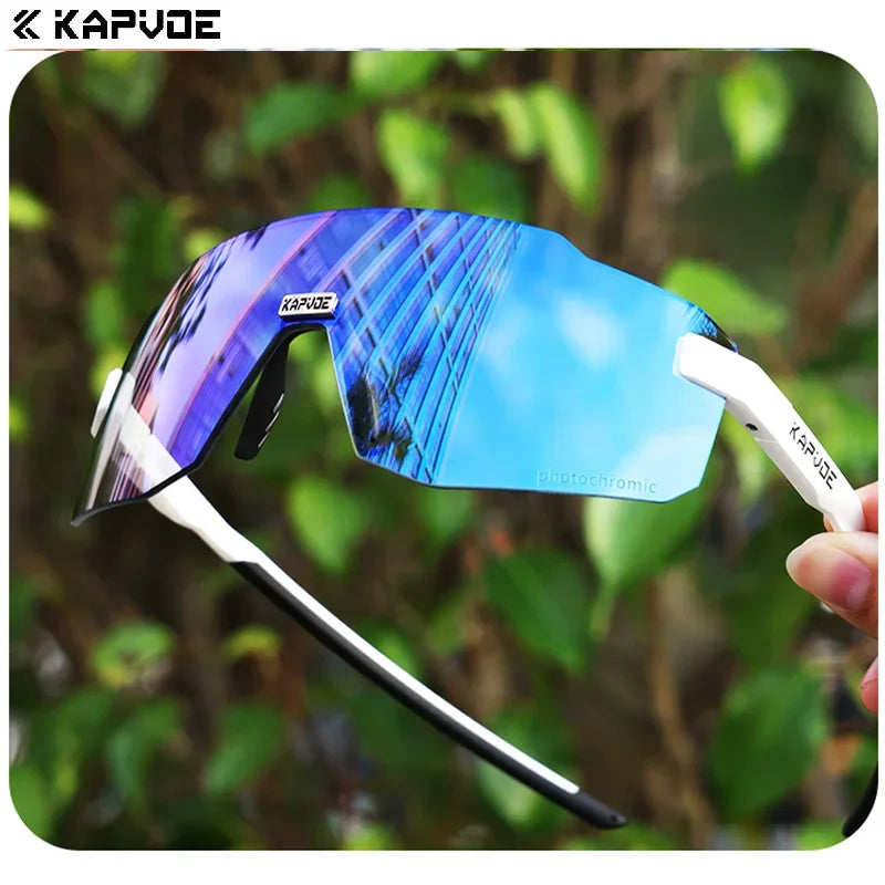 Kapvoe New Cycling Glasses  Men UV400 Sports Running Sunglasses Women Outdoor Drving Hiking Riding Goggles MTB Bicycle Eyewear