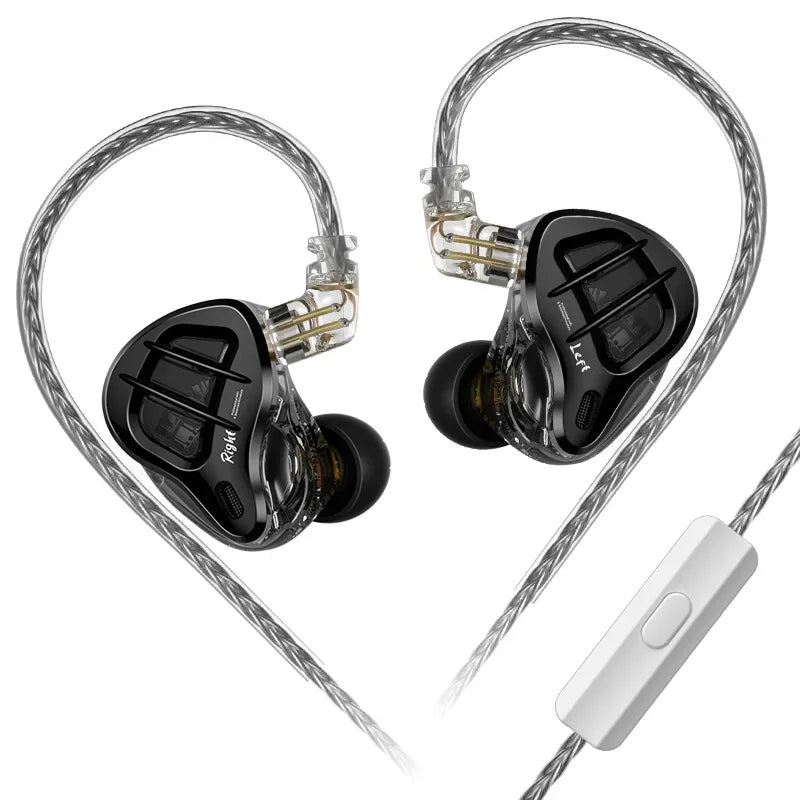 KZ ZAR Hybrid Driver In-ear Monitor 1DD + 7BA HiFi Headphones 2Pin Wired Headphones Music DJ Headphones Sports Gaming Earbud ZAR mic Tidesmit