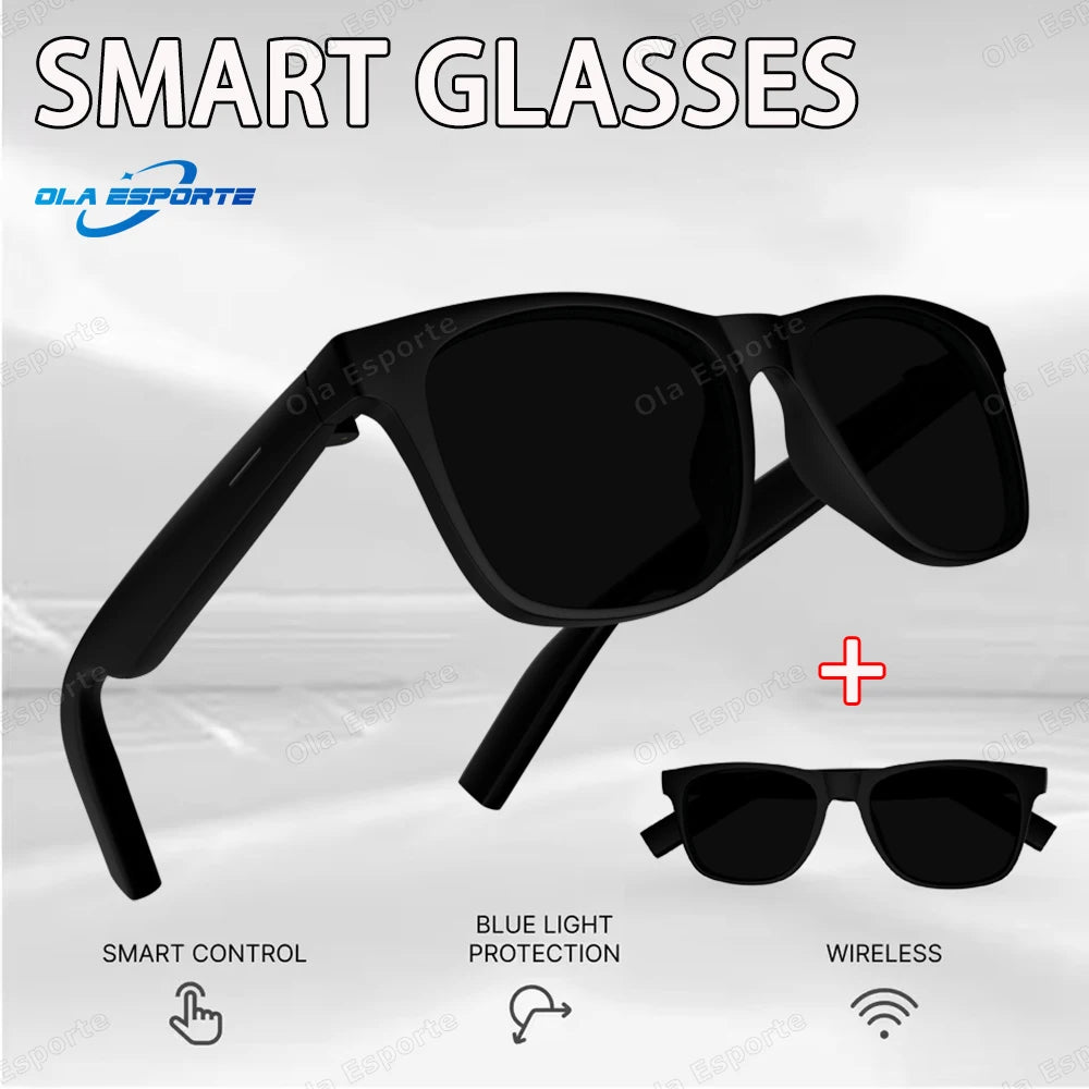Smart Bluetooth Sunglasses with Spatial Audio and Wireless Connectivity 2Bk-Bk Tidesmit