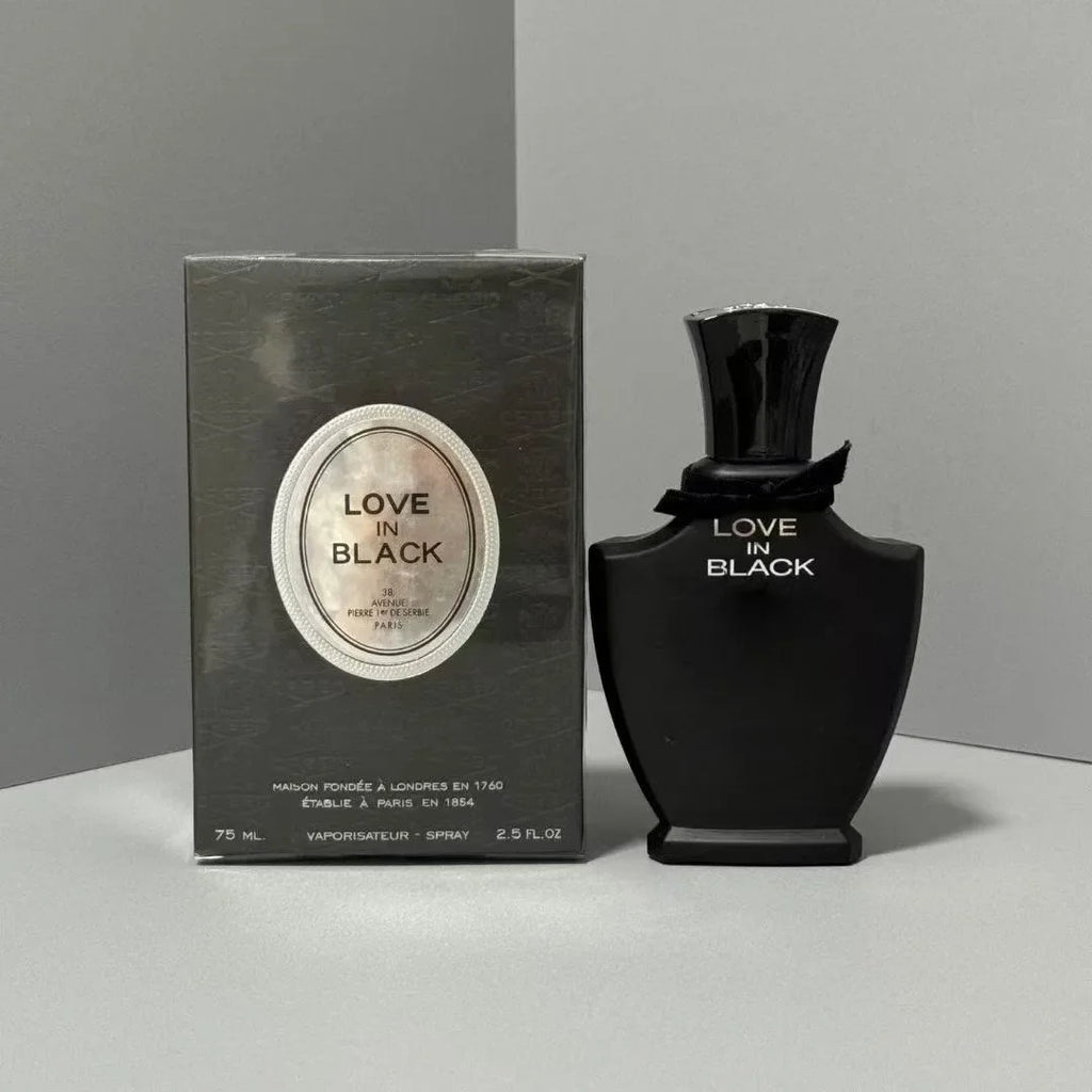 Creed Love In Black perfume for women: elegant black bottle, 75ml floral luxury fragrance, iconic brand spray cologne.