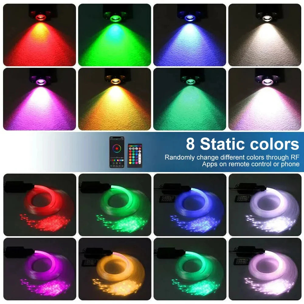 Fiber Optic Starry Sky Ceiling Lamp - RGB Music Control Ambient Light Tidesmit
