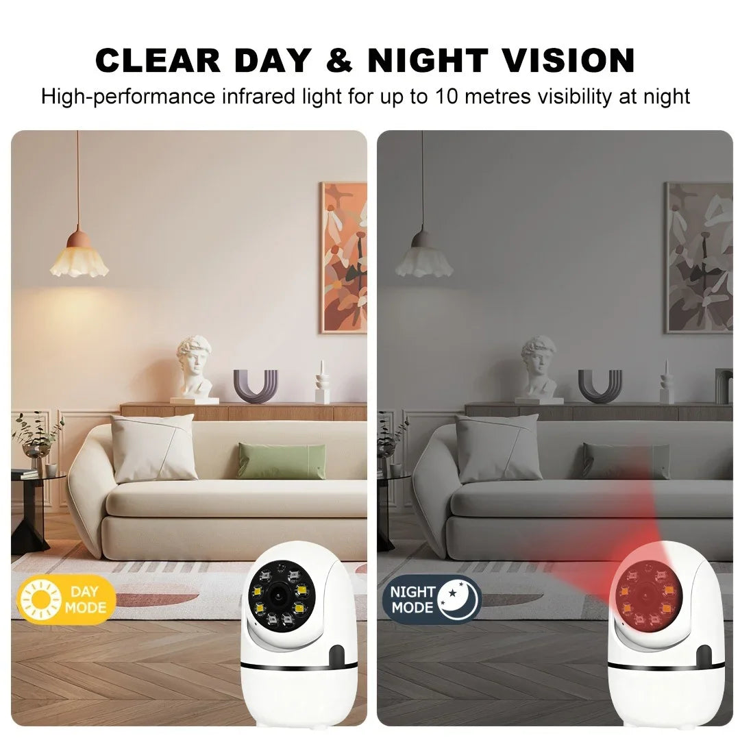 PEGATAH 2K 360° PTZ Home Security Camera Automatic Tracking AI Human Detection Night Vision Video Surveillance Monitor O-Kam Pro