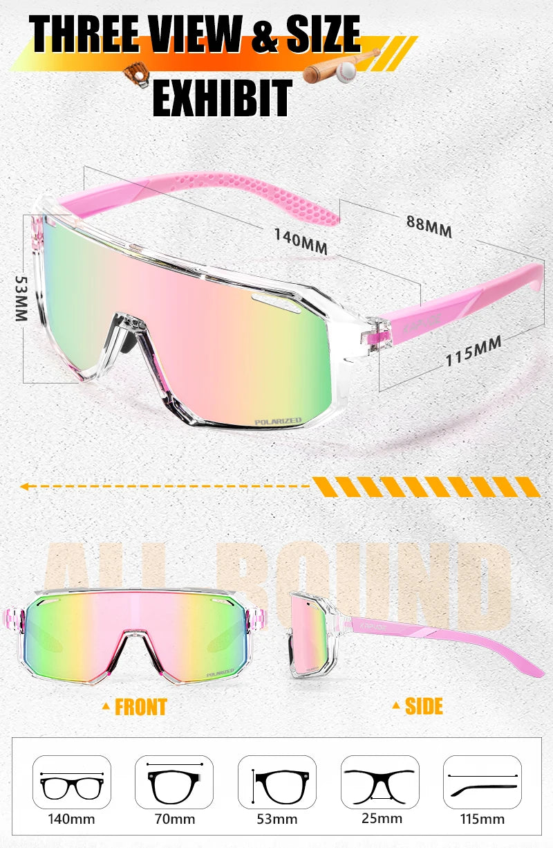Kapvoe UV400 Polarized Outdoor Bike Cycling Child Sunglasses Teenagers Bicycle Cycling Glasses Sports Boys Girls Goggles Sale