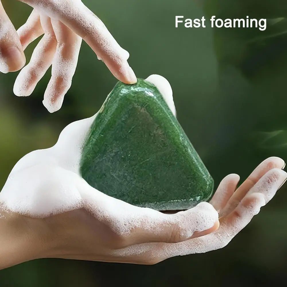 Usman Grass Shampoo Bar For Refreshing Clean Oil Control & Itching Natural Organic Soap Bar Fluffy Soothing Hair Follicles 1-5pc