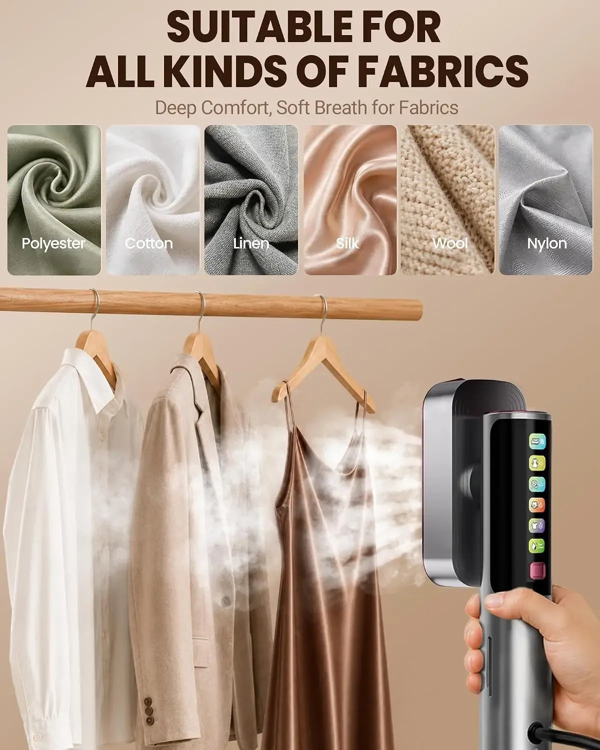 Tidesmit 1800W Portable Handheld Clothes Steamer