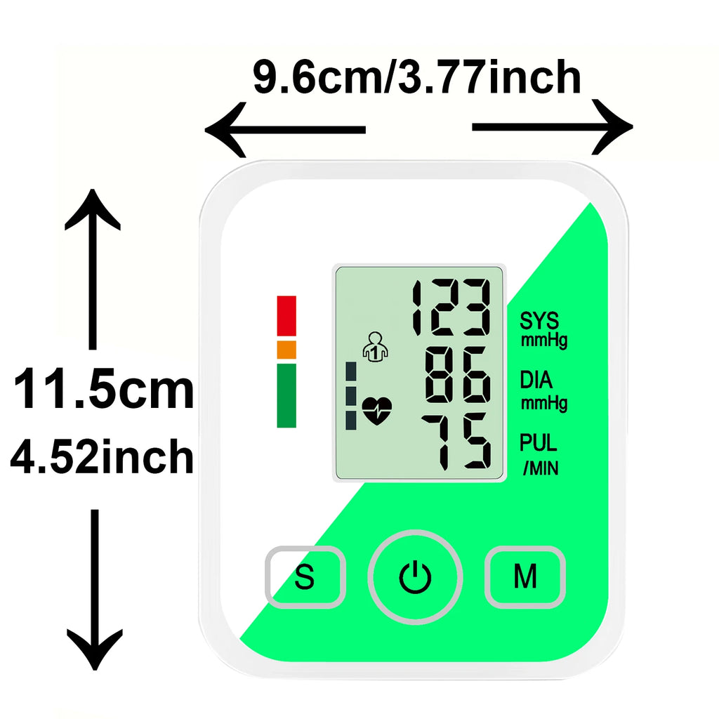 Digital Tonometer Arm Blood Pressure Monitor Test Kit Health Care Automatic Sphygmomanometer Home use
