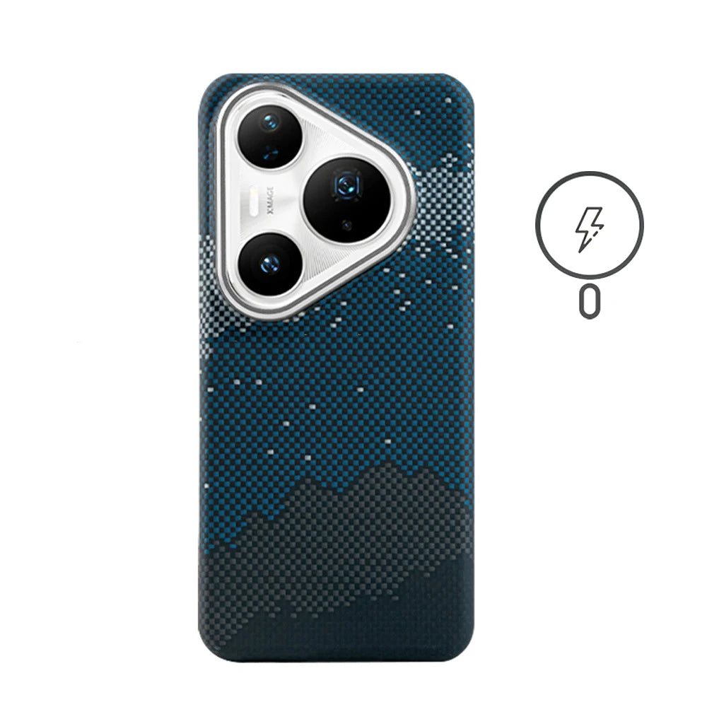 Huawei Pura 80 Kevlar Case - Military-Grade Slim Fit Magnetic Cover Blue galaxy China Mainland Tidesmit