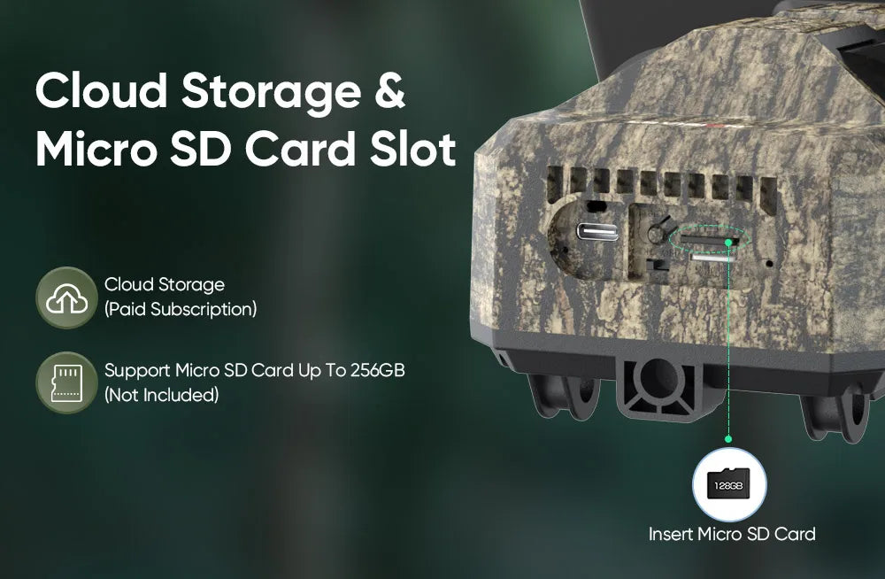 2PCS 4G LTE Cellular Trail Cameras Dual Screen Dual PIR Outdoor Hunting Wildlife Cameras AI Animal Recognition 0.2s Trigger UCON