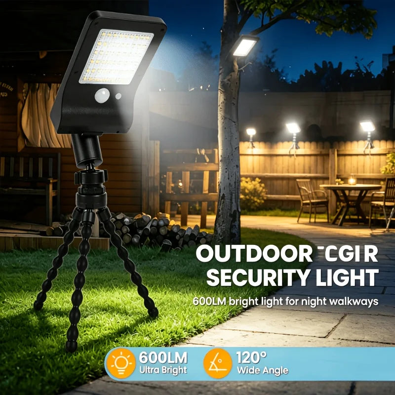 2pcs IP65 Solar Octopus Lights. Bendable Brackets Fit Any Spot, Solar Powered Pool Lights, 196 LEDs with Motion Sensor Auto-on. Drill-free Installation, Great for Yard Lighting
