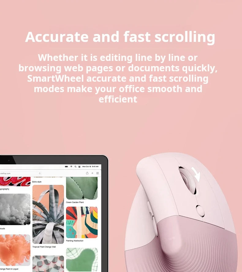 Lift Ergonomic Bluetooth Wireless Mouse Vertical Mouse Small Mouse Business Office 3 Devices Switch In Seconds