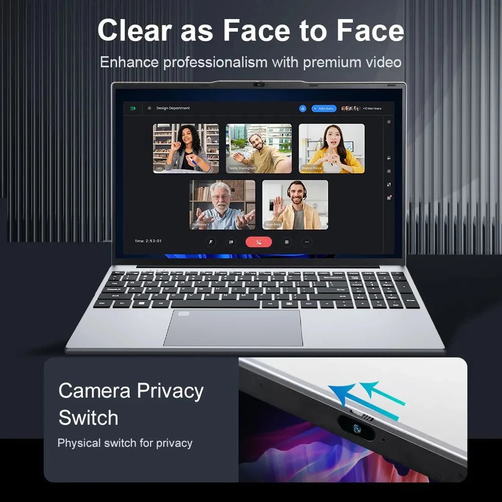 Xiaman 15.6" Intel Notebook PC Ultra Slim Laptop Intel Core i3-6100U 16GB RAM 1TB 2TB SSD Office Study Computer PC Windows 11