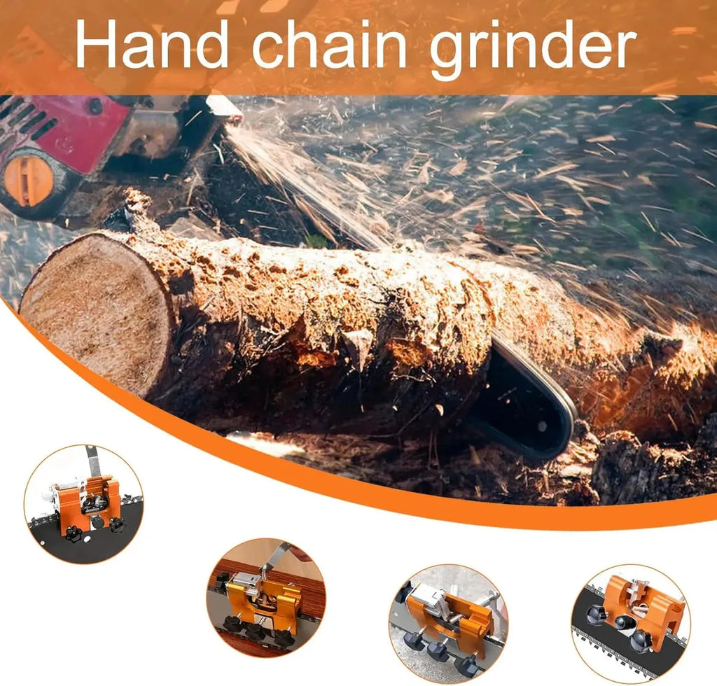 Fast  Chain Sharpener, Chainsaw Sharpener Kit, Portable Hand Crank Chainsaw Chain Sharpener Set, for All Kind Of Chain Saws