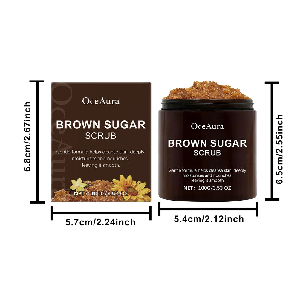 Brown Sugar Body Scrub 100g - Natural Exfoliating Skin Treatment Scrubs Treatments Tidesmit
