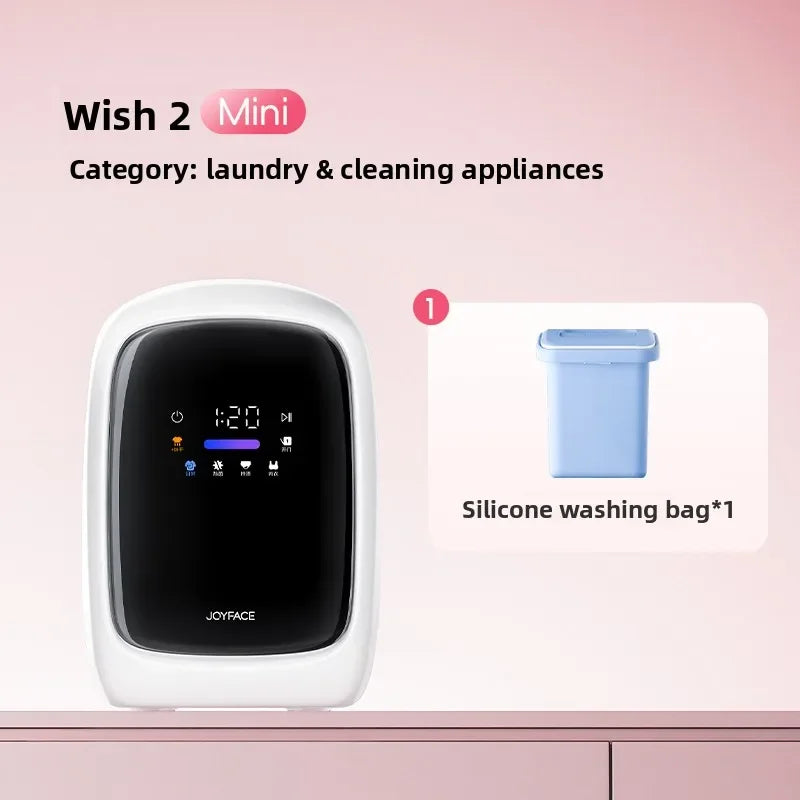 Tidesmit JOYFACE 2Mini 220V portable washing machine side view showing compact automatic underwear laundry design