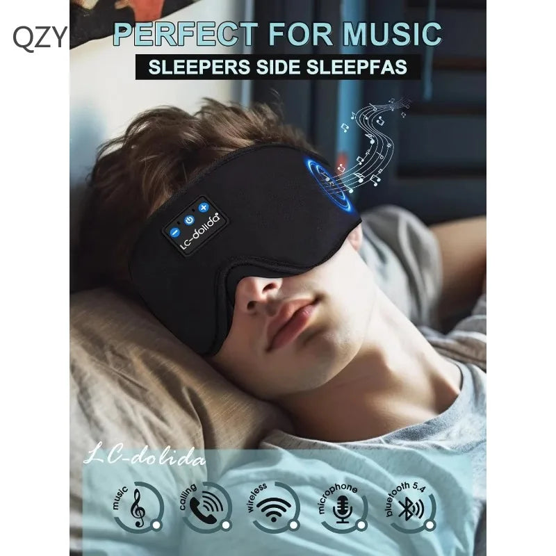 Bluetooth Sleep Headphones Mask 3D Ergonomic Wireless Headset Tidesmit