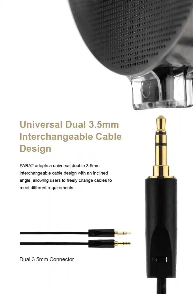Moondrop Para II Planar Magnetic Headphones 100mm Open Back Studio Monitor Tidesmit