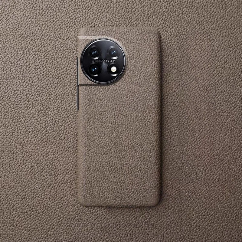 OnePlus 11 Leather Case | Vintage Crazy Horse Genuine Shock-Absorbing Cover Grey China Mainland Tidesmit