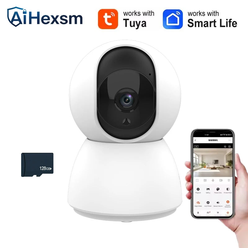 4MP 2K 400W Tuya Smart WiFi 355 IP Camera Indoor Wireless Surveillance Auto Tracking Human Home Security CCTV Baby Pet Monitor