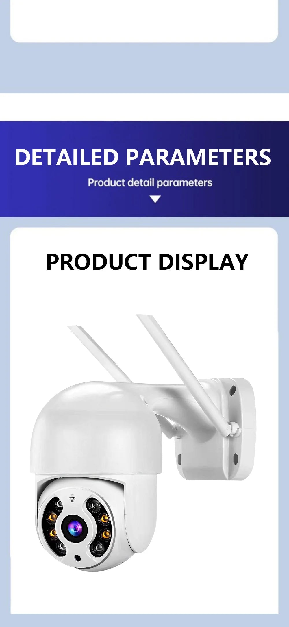 8MP 4K Wireless PTZ Camera HD 1080P Color Night Vision Wifi IP Camera Outdoor 5MP Ai Auto Tracking CCTV Surveillance Cam V360PRO