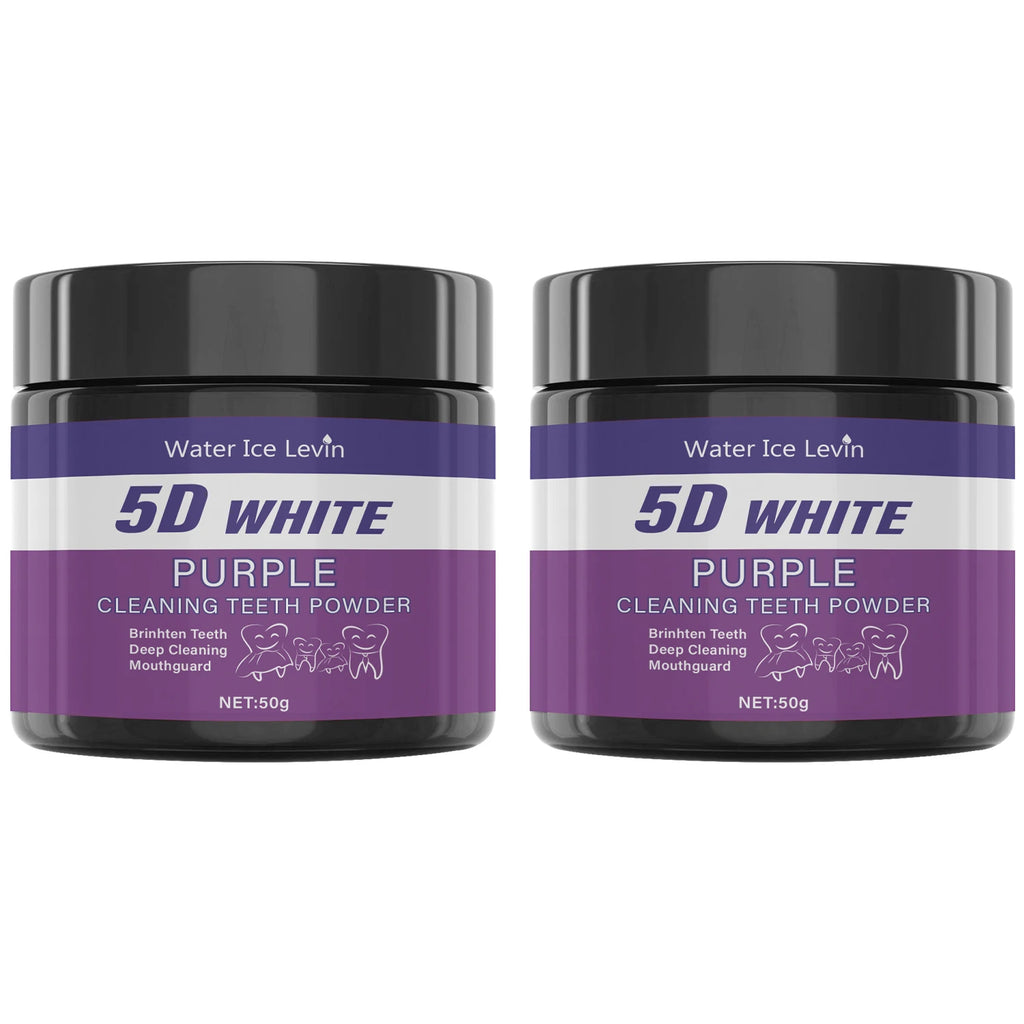 Tidesmit purple teeth whitening charcoal powder for deep stain removal and fresh breath oral care