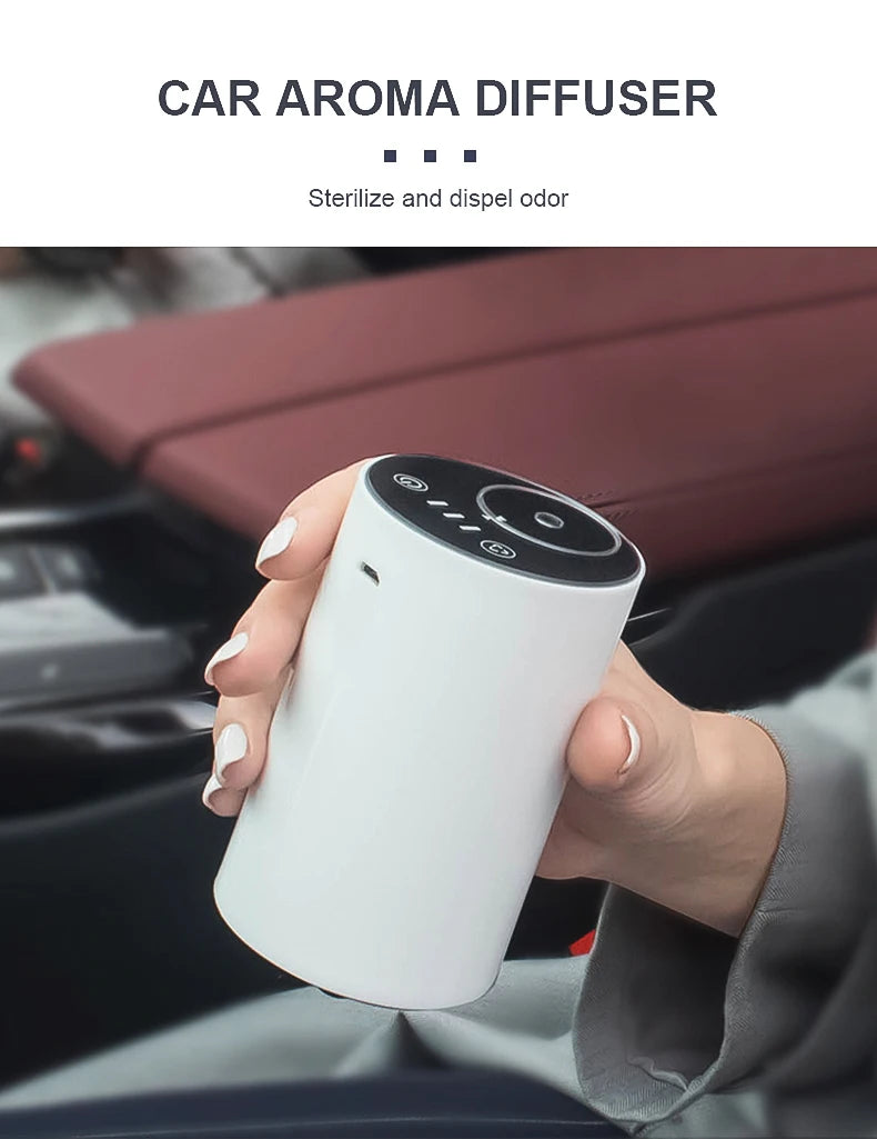 Waterless Aroma Diffusers For Essential Oils Diffuser Portable Smart Car Scent Machine Electric Smell for Home Room Fragrance