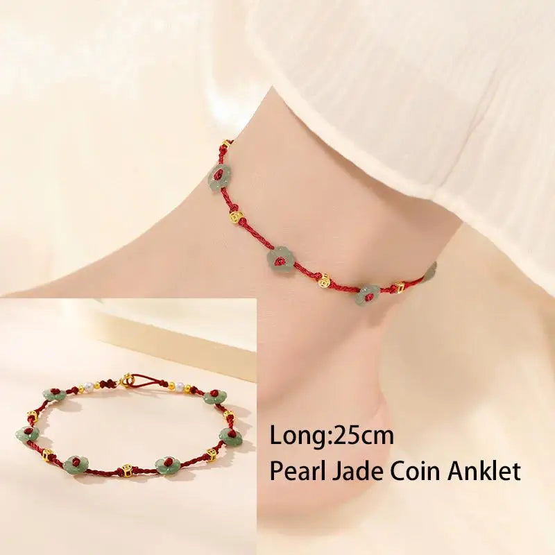 925 Sterling Silver Koi Fish Anklet Rope for Women Girl Cute Fashion Summer Jewelry Dropshipping Wholesale