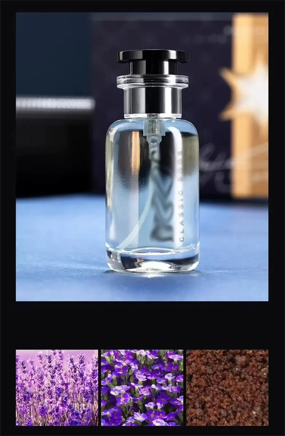 BOOS Men’s Landmark perfume, long-lasting cologne in a sleek glass bottle with lavender and floral notes. 4pc gift set.