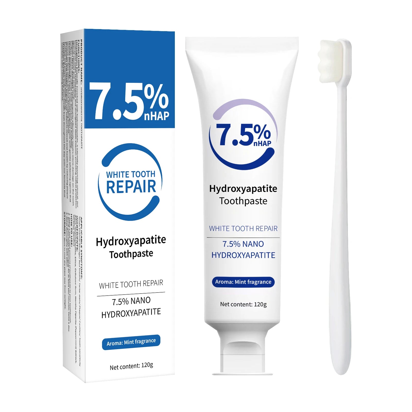 Tidesmit hydroxyapatite enamel repair toothpaste and whitening pen set for gentle stain removal and fresh breath.