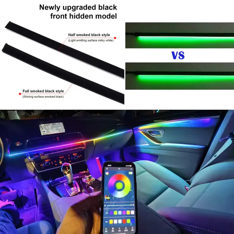 Tidesmit RGB Symphony Car Ambient Lighting Kit - Customizable LED Strips Tidesmit