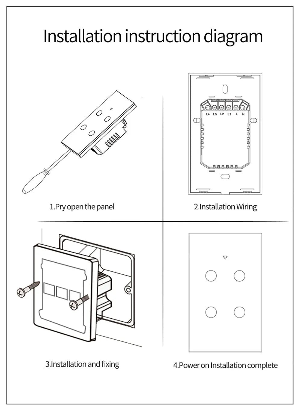 BONDA Homekit Smart Switch No Neutral EU/US WIFI Touch Sensor Light Switch Smart Google Home Alexa Siri Voice Control 220V 110V