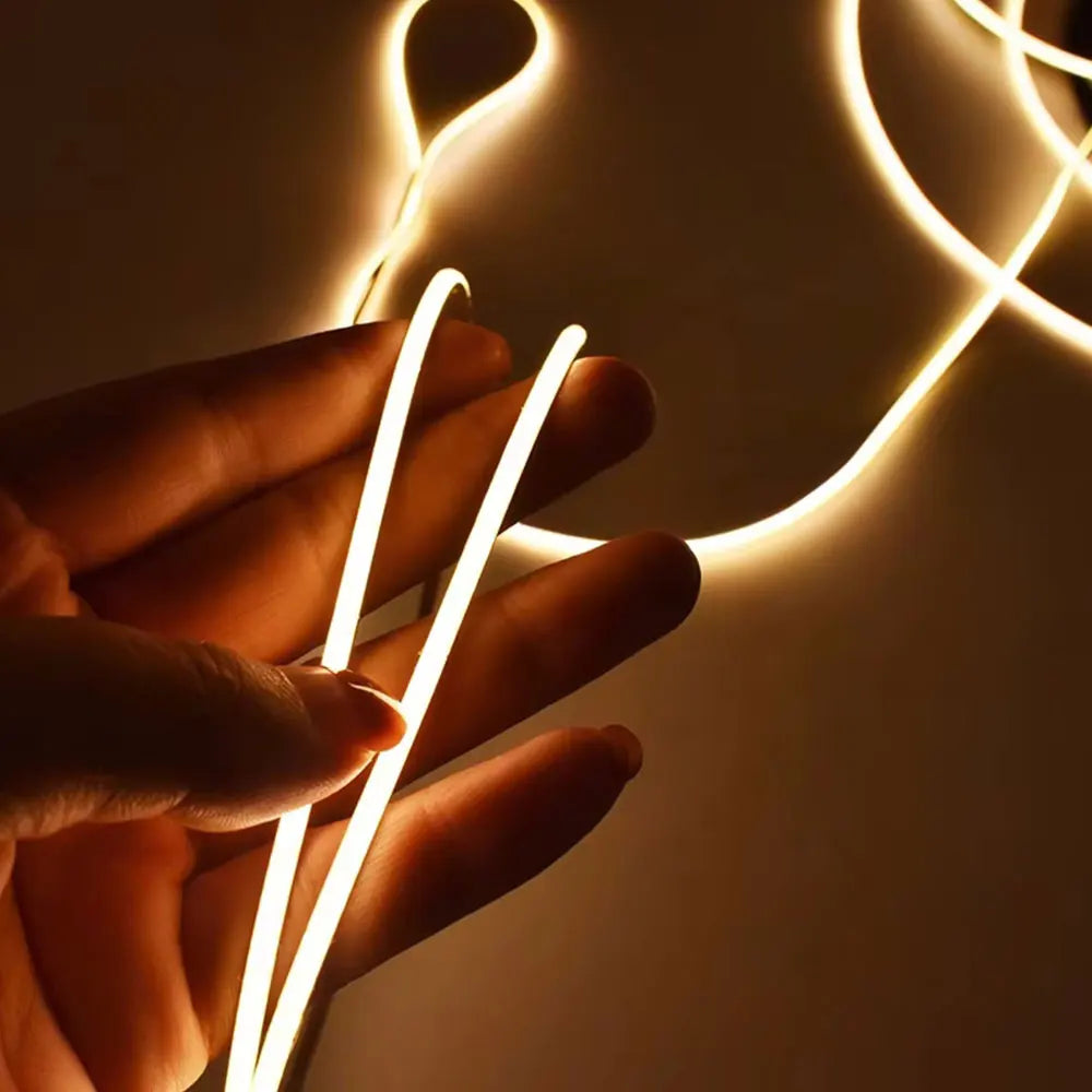 COB LED Strip Flexible High Density LED Strip 3mm COB Bar LED Light Warm 3000K White 6500K for Bedroom Kitchen Home