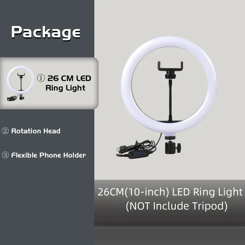 LED Ring Light with Tripod Stand - Professional Content Creation Lighting Tidesmit