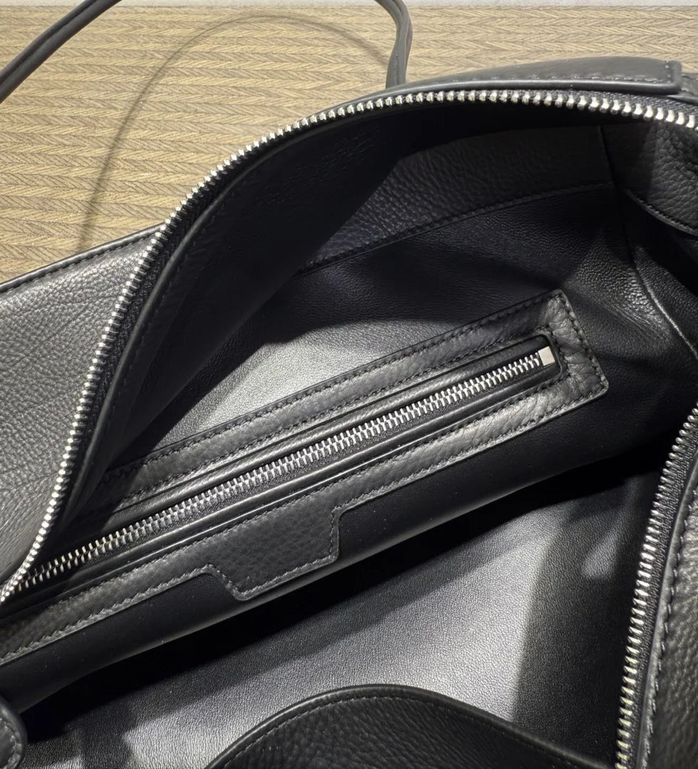 2026 new cow spine leather large capacity shoulder bag, leather handbag, commuting leather women's bag, high-end customized vers
