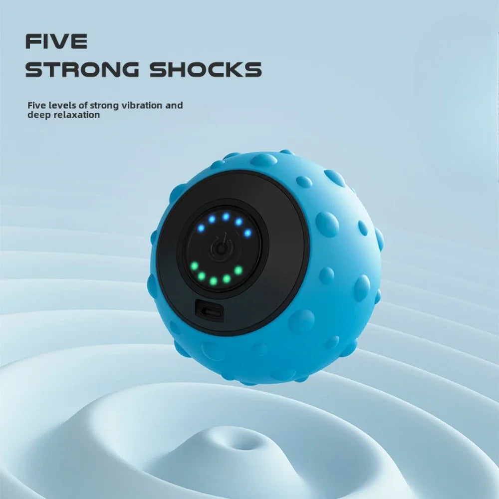 Vibrating Massage Ball for Muscle Recovery - Portable Therapy Tool Relaxation Treatment Tidesmit