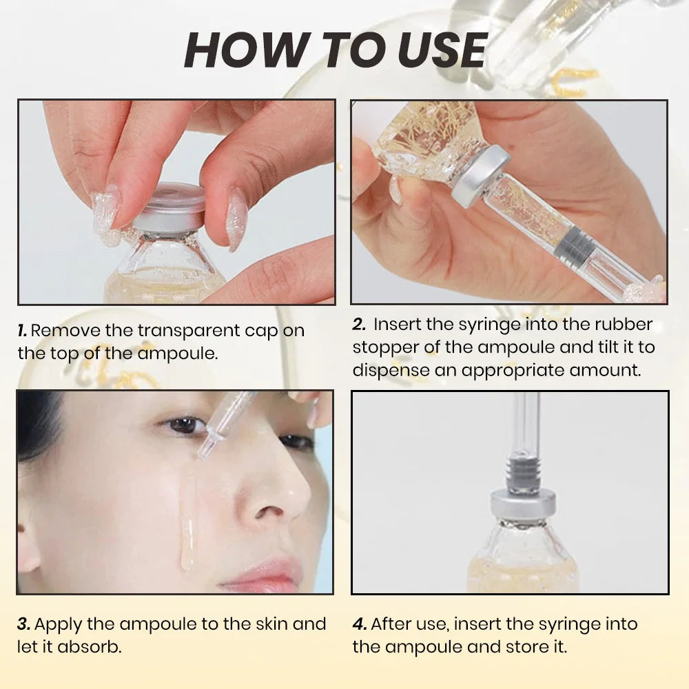 Tidesmit Deep Collagen Silk Peptide lifting ampoule texture close-up for firming anti-aging skin care benefits