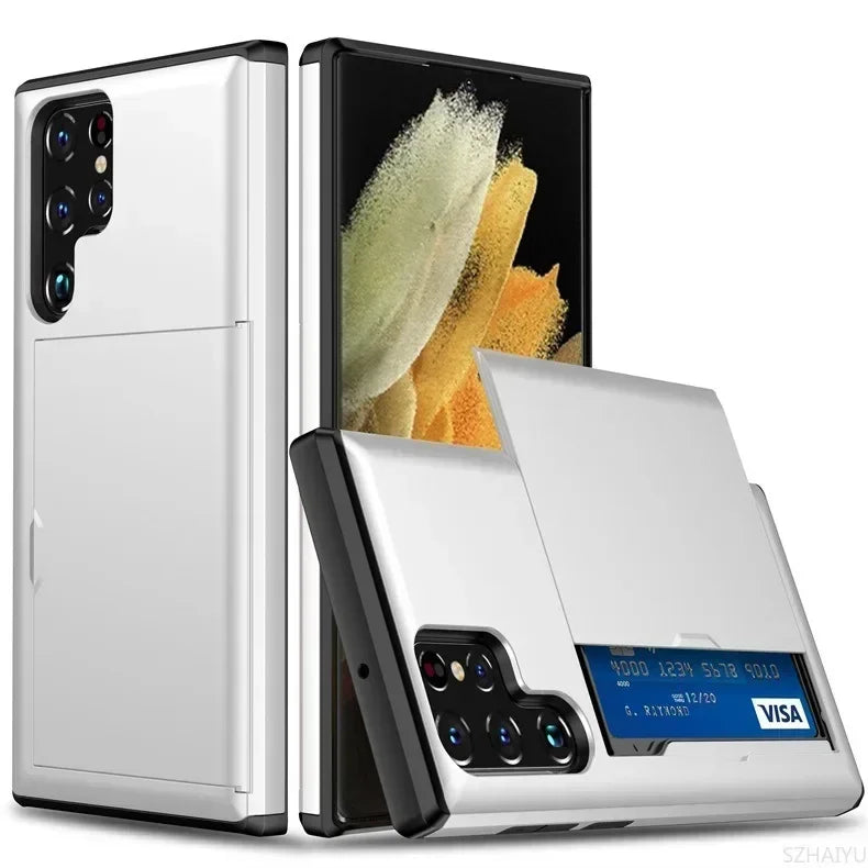 Samsung Galaxy S24 Ultra Case with Card Holder & Shockproof Protection Tidesmit