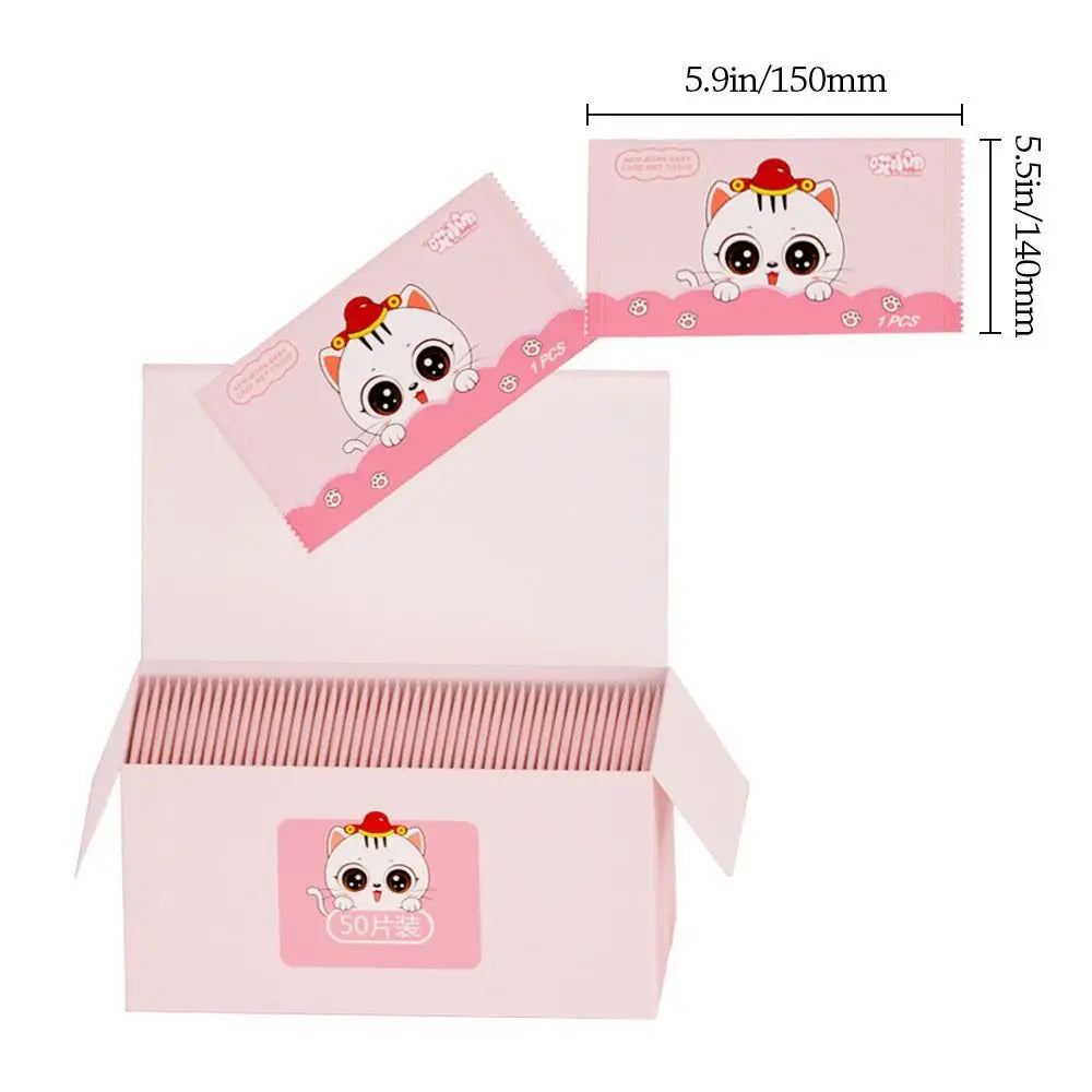 50pcs Fashion Disinfection Baby Wet Wipes Hand Cleaning Non woven fabric Tissue Portable Moist Paper Outdoor